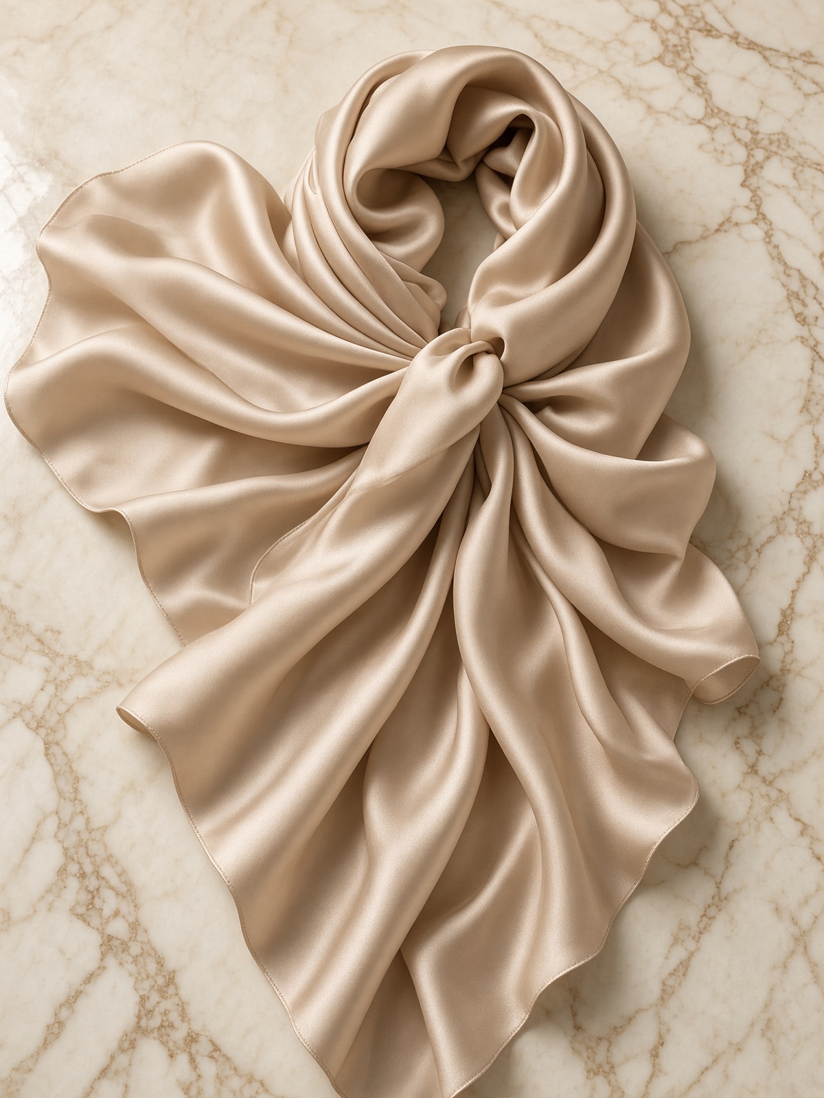 Voile de soie Champagne